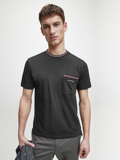 Calvin Klein Ruhák HU267246 | Calvin Klein Organic Cotton Pocket Férfi Póló Fekete